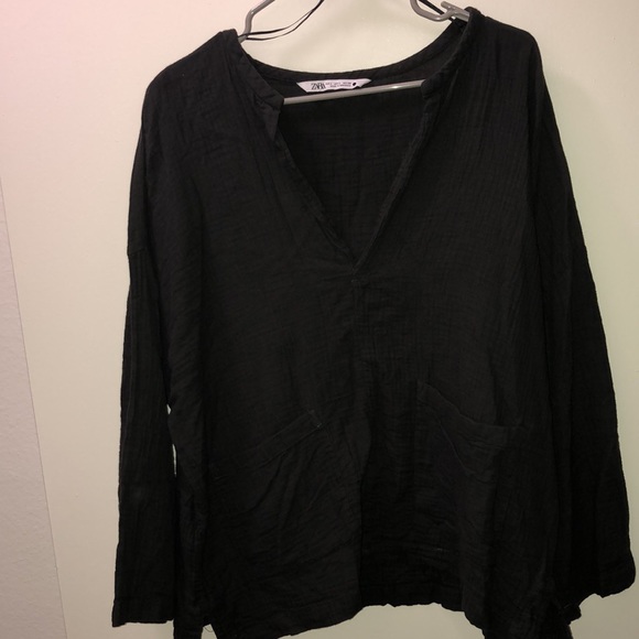 ZARA wrinkled cotton top - Picture 2 of 5